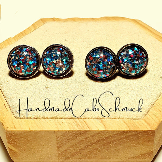 Ohrringe „Regenbogen Konfetti“ – 12 mm