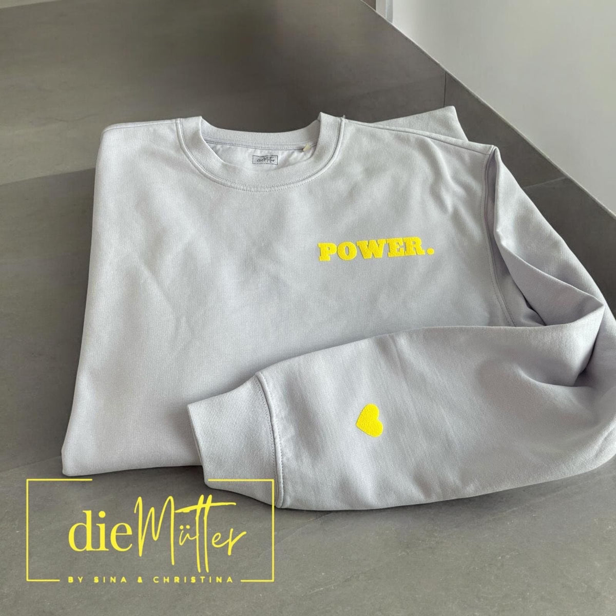 Statement-Sweatshirt „Power“ – Flieder