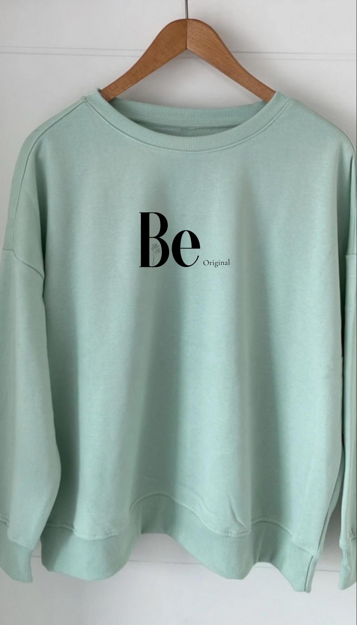 Statement-Sweatshirt „Be Original“ – Mint