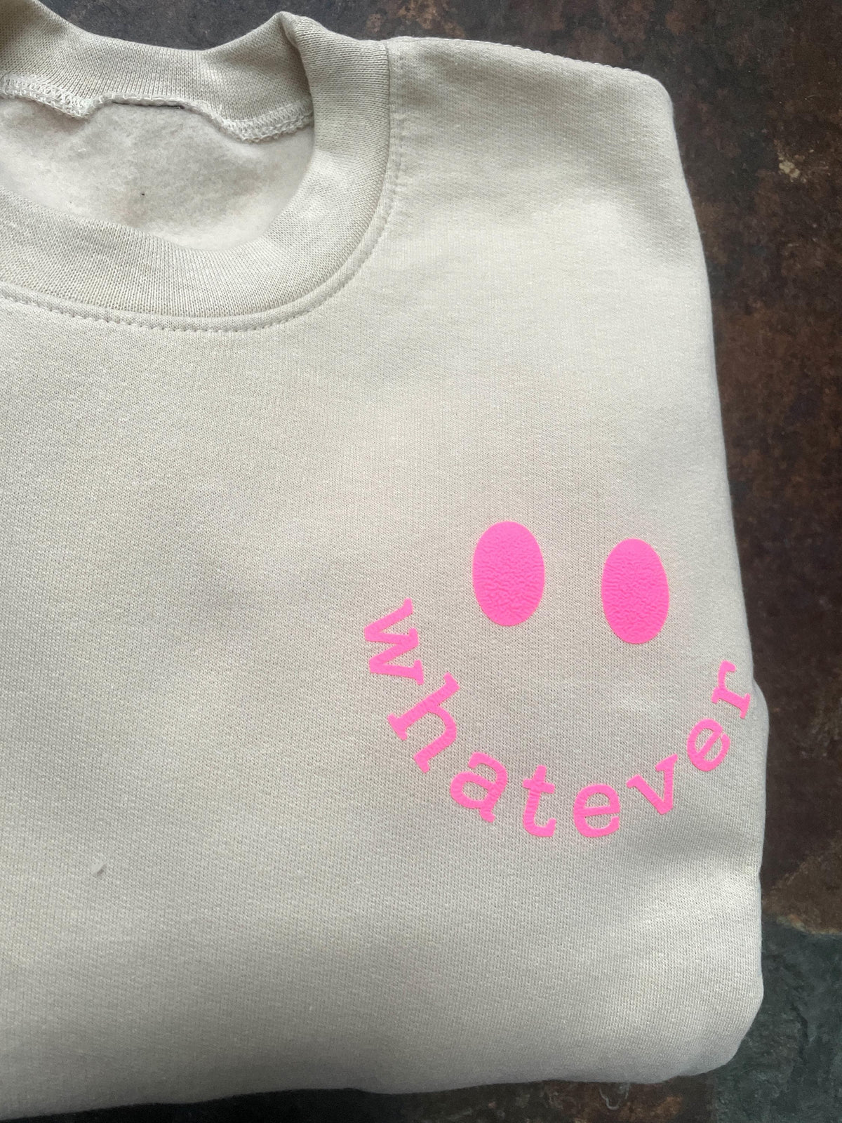 Statement-Sweatshirt „whatever“ Smiley