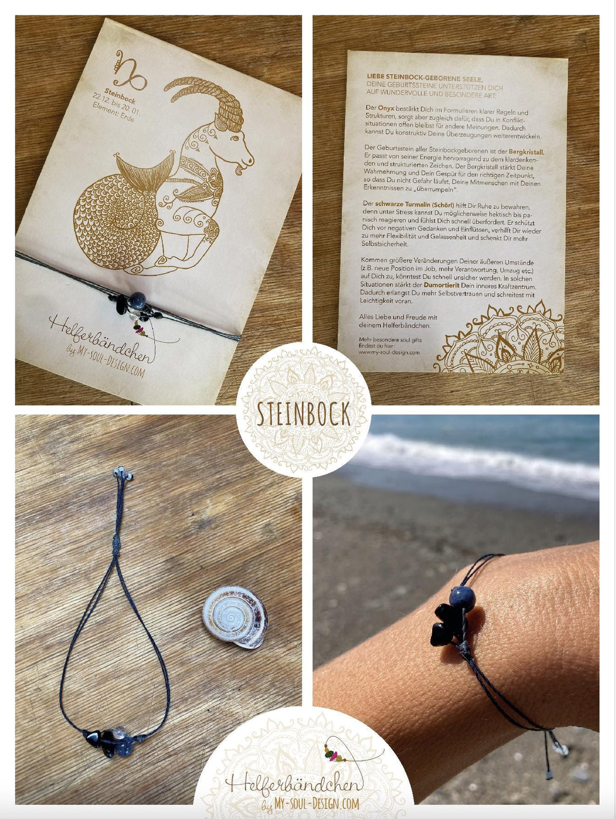Helferbändchen® Sternzeichen-Armband mit Edelsteinen