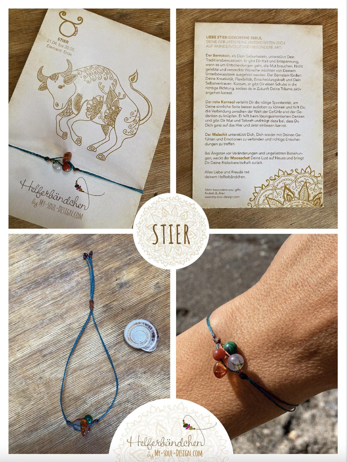 Helferbändchen® Sternzeichen-Armband mit Edelsteinen