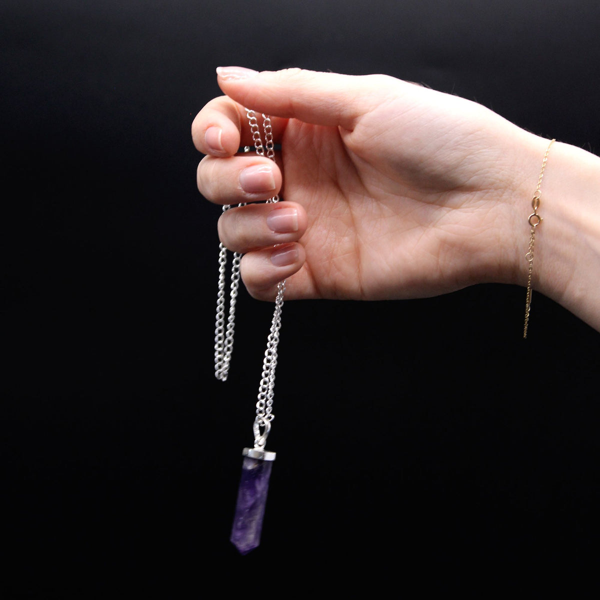 Anhänger – Edelstein Spitze Amethyst