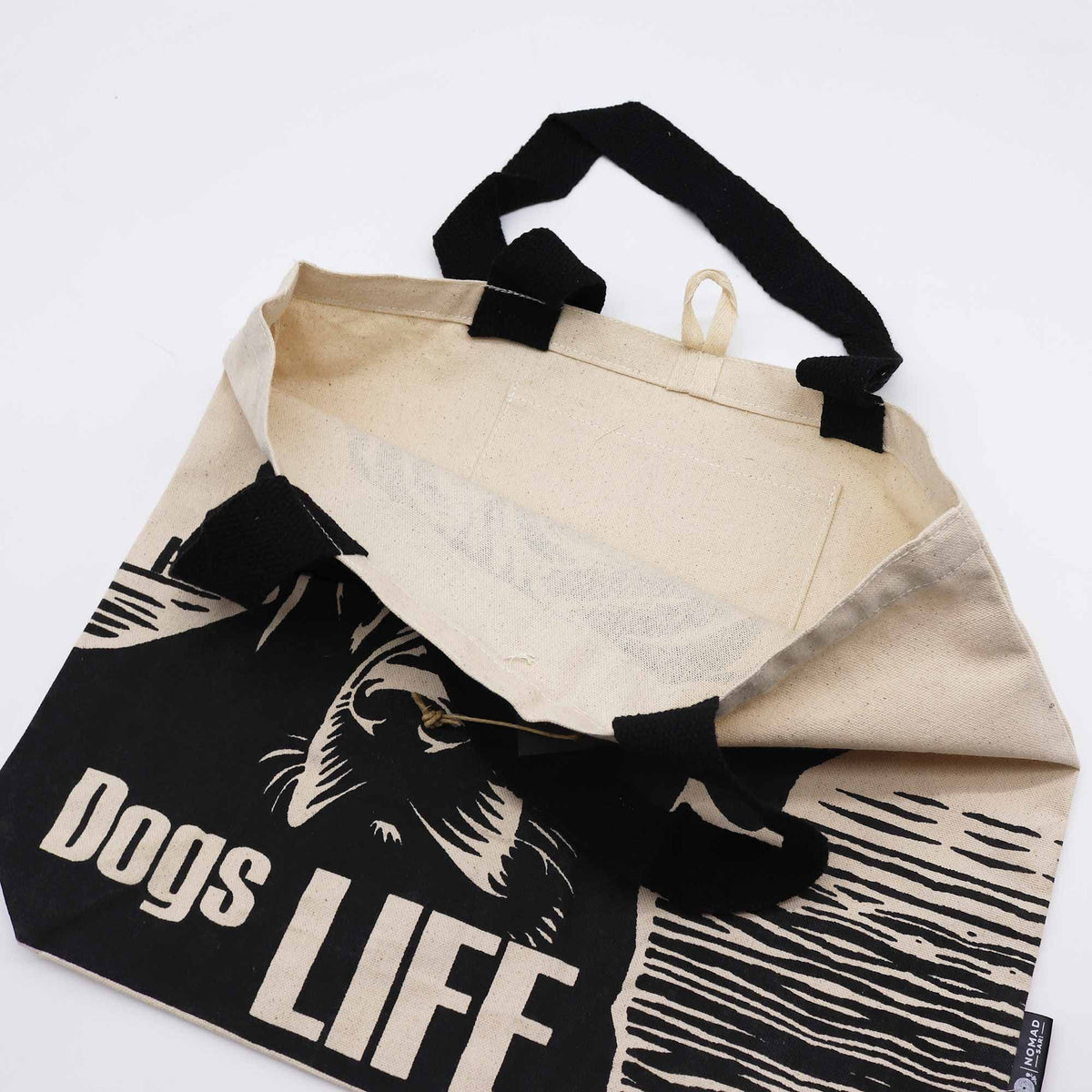 Einkaufstasche Baumwolle – It's a Dog's Life – weiß
