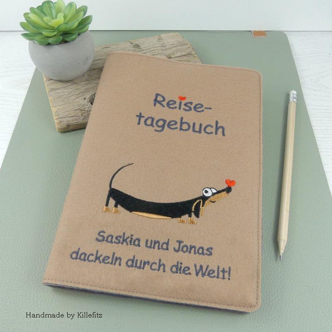 Reisetagebuch mit Dackel