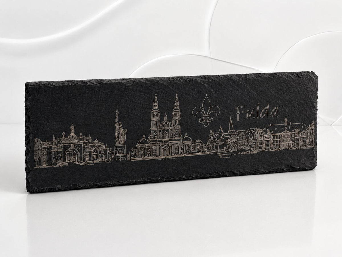 Fulda-Skyline auf Schiefer