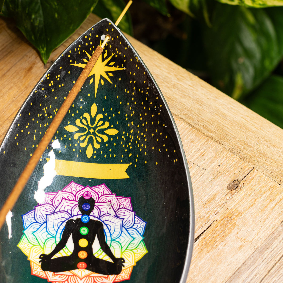 Räucherschale – Aluminium emailliert Lotus Buddha Chakra