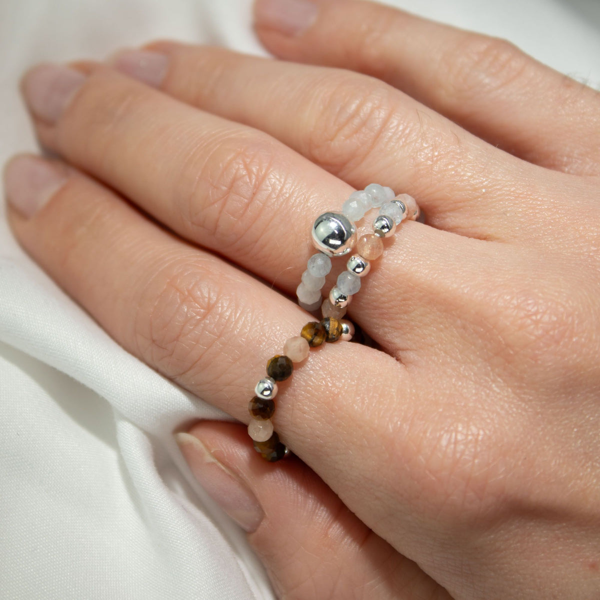 Ring-Set – Edelstein Nymph Spirit – Sea Sunset