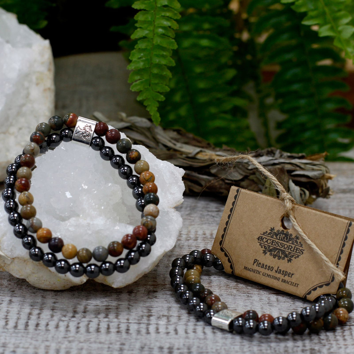 Armband – Magnet-Edelstein Picasso-Jaspis