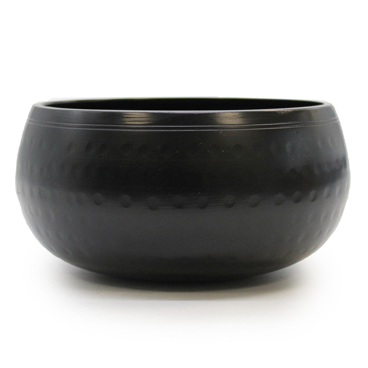 Klangschale – schwarz gehämmert – 15 cm
