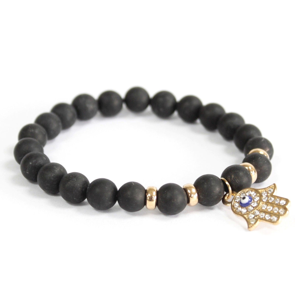 Armband – Boho Hamsa Schwarzer Achat
