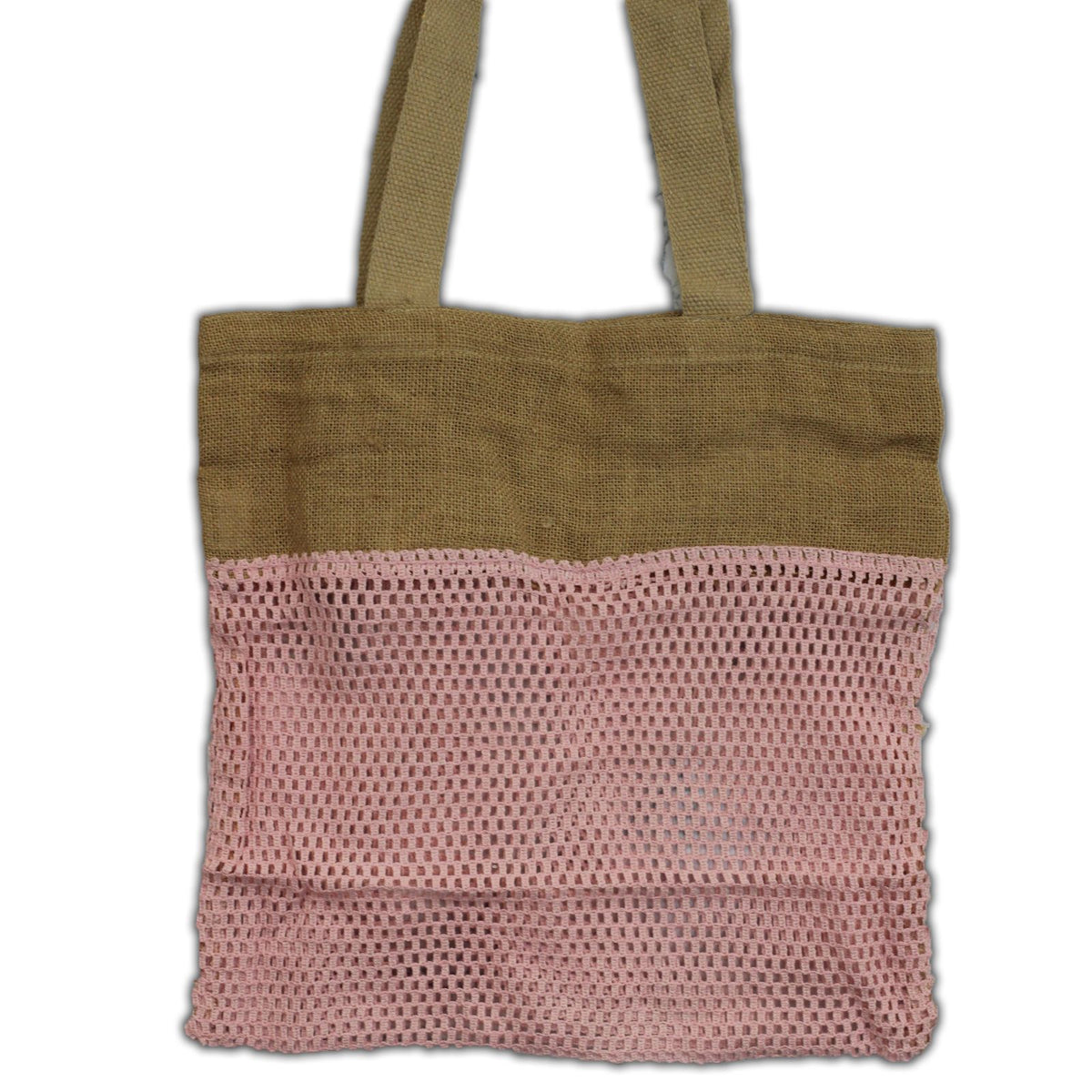 Netztasche – Jute & Baumwolle – rosa