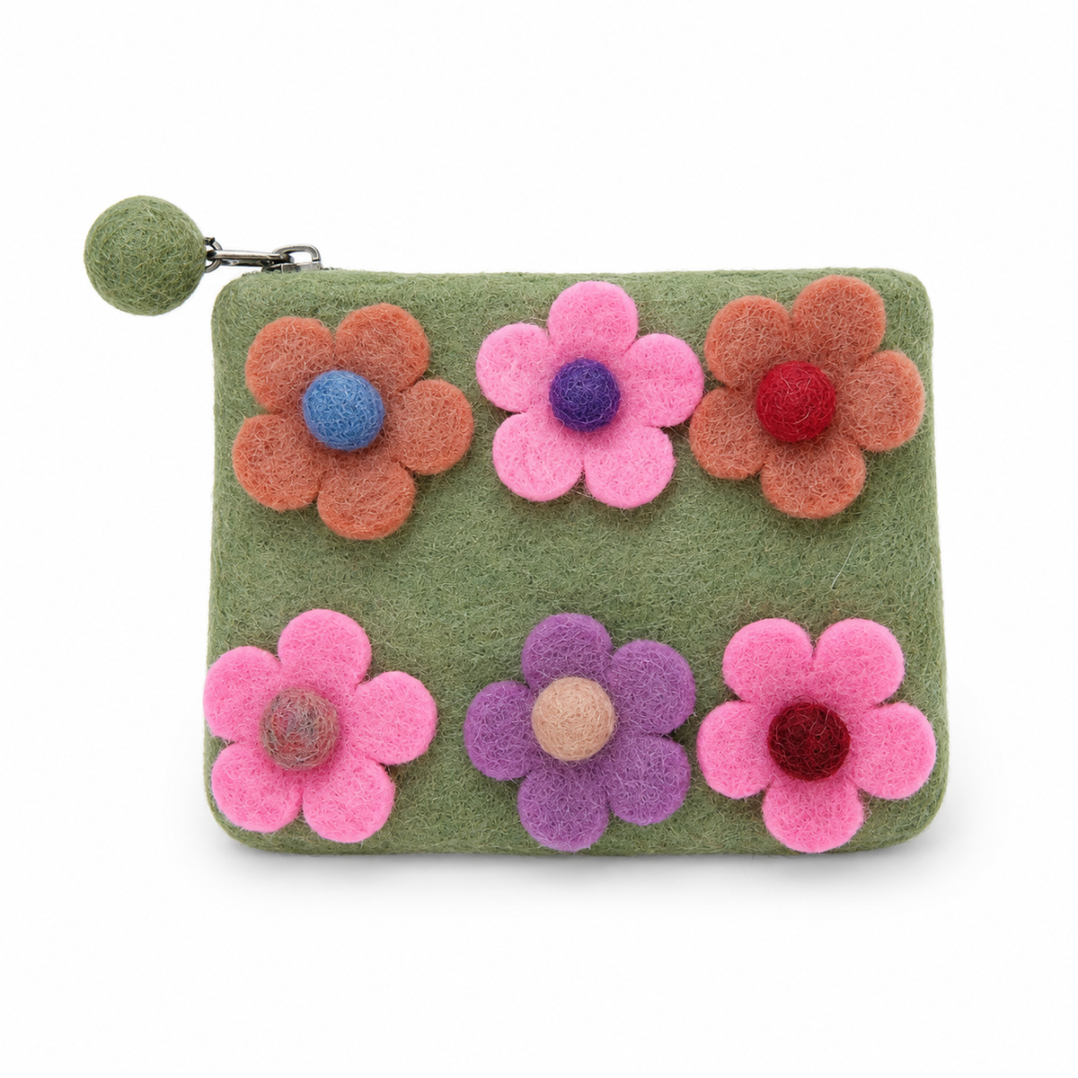 Filz-Täschchen – Sechs Blumen – 3er-Set