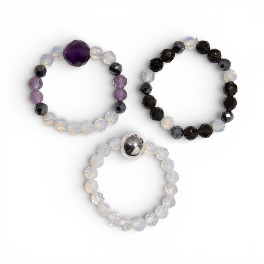 Ring-Set – Edelstein Nymph Spirit – Full Moon