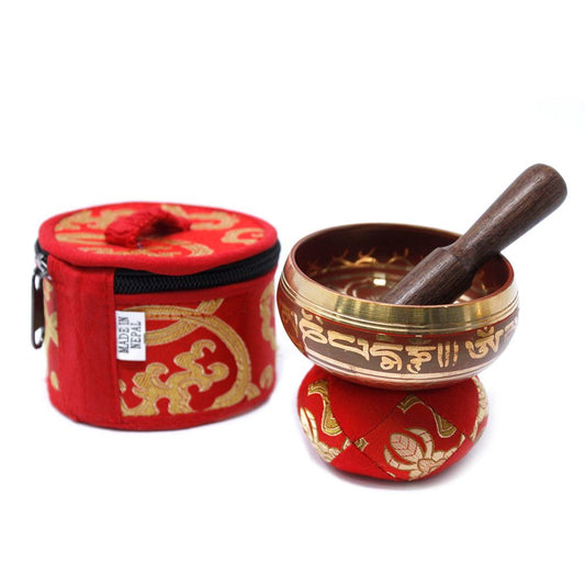 Klangschalen-Set – mini rot