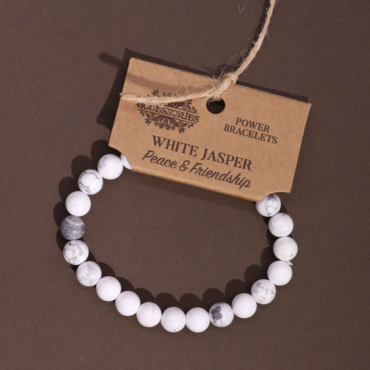 Armband – Kraft weißer Jaspis