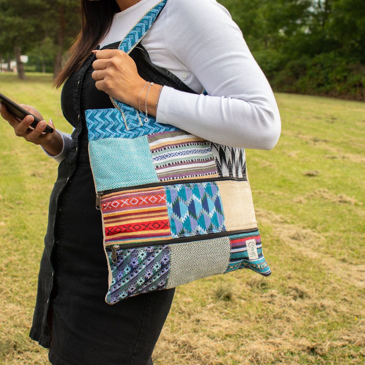 Patchwork-Tragetasche Kathmandu – Dhaka-Design