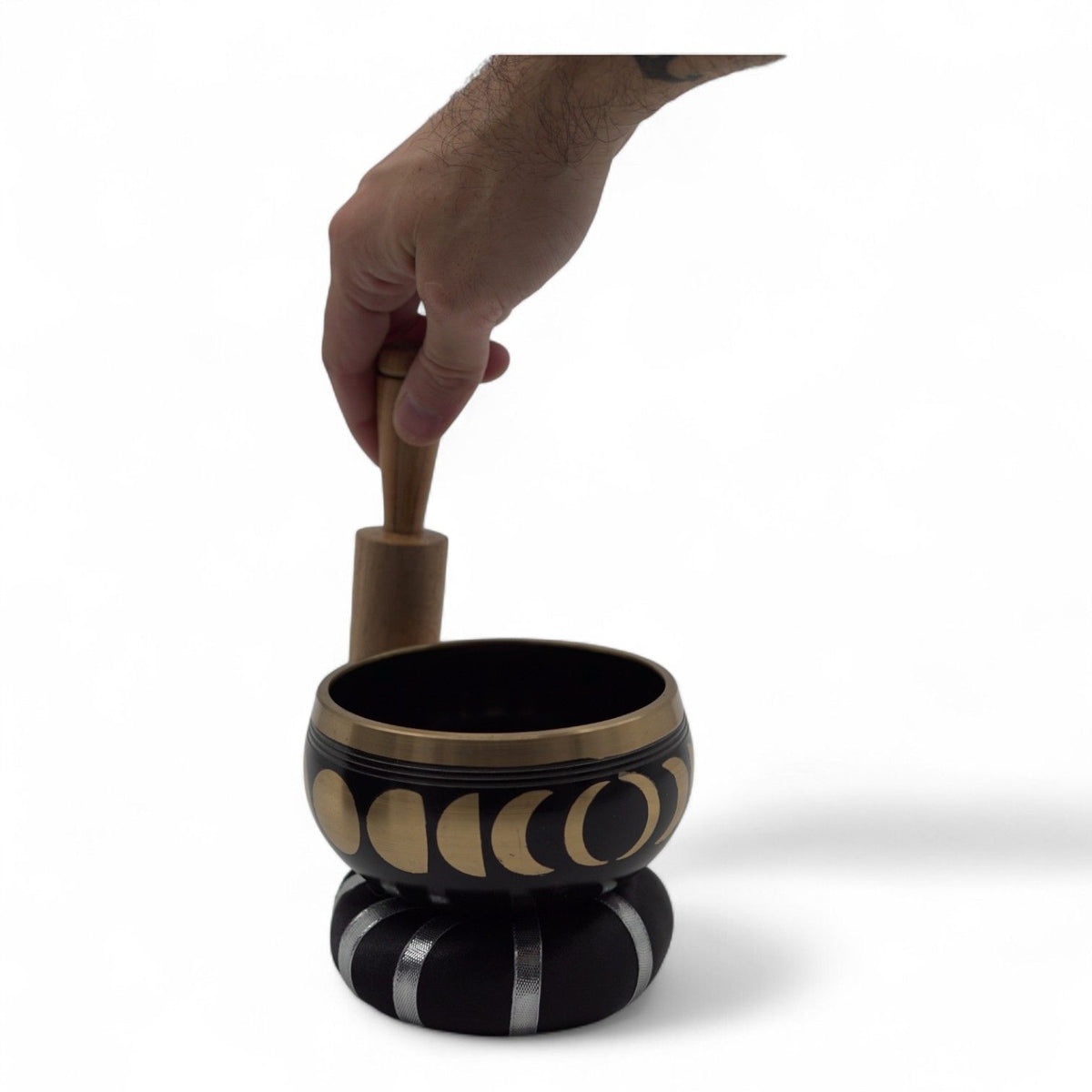 Klangschalen-Set – Mondphasen schwarz – 10,7 cm