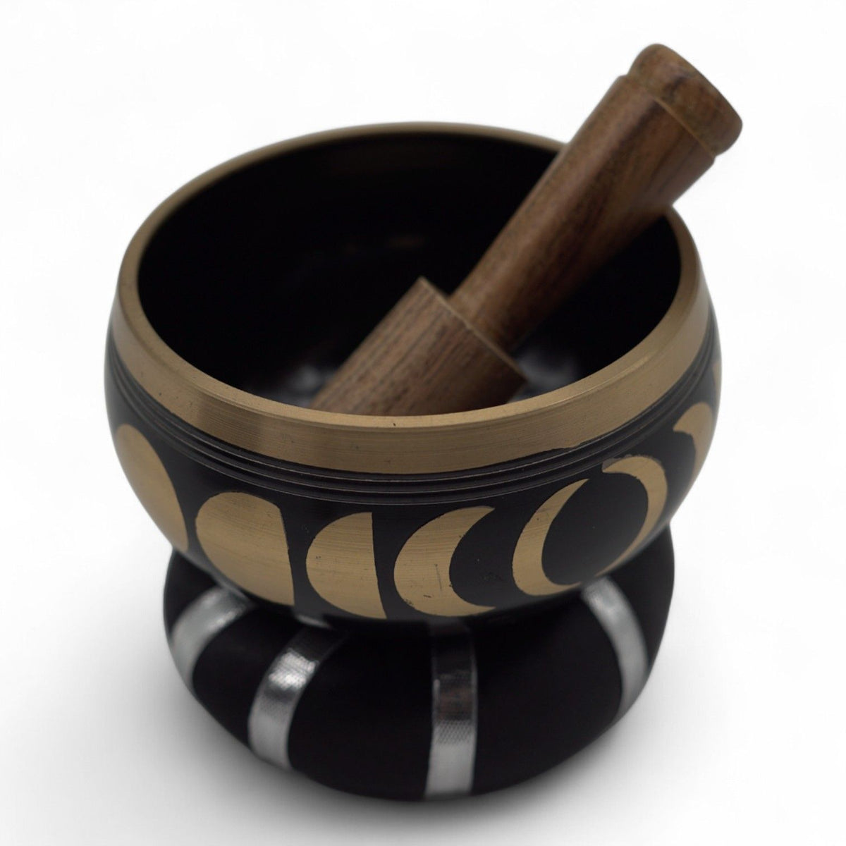Klangschalen-Set – Mondphasen schwarz – 10,7 cm