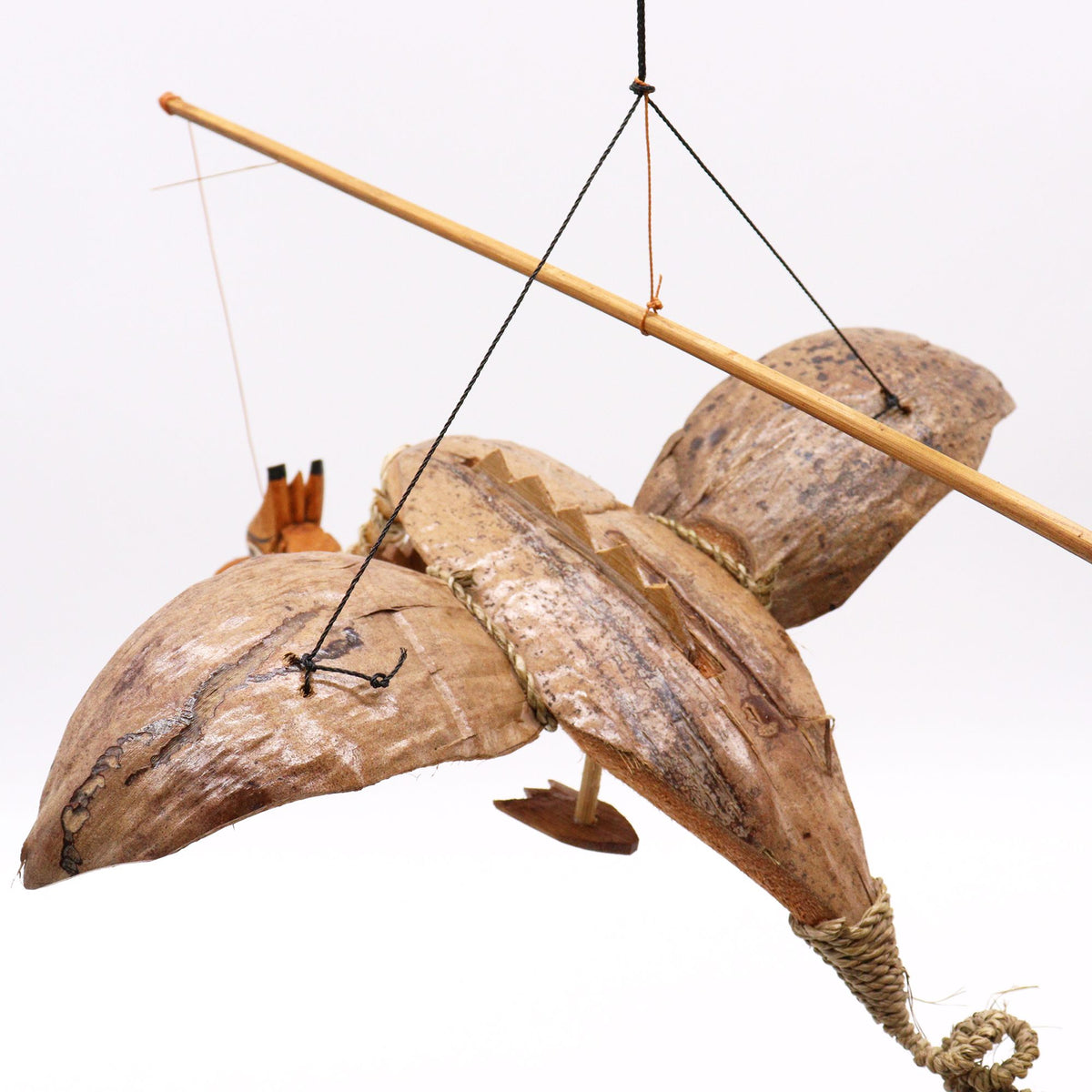 Mobile – Kokosnuss-Drache natur – 37 cm