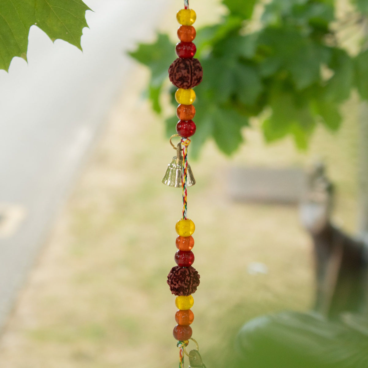 Glockenspiel – Messing Blume des Lebens mit Rudraksha – 63 cm